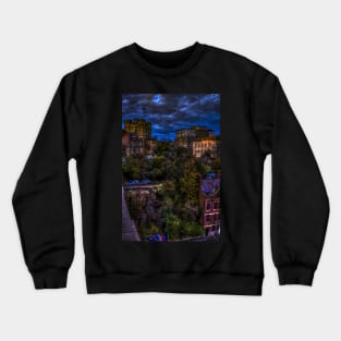 Newcastle Cityscape View From The High Level Bridge Crewneck Sweatshirt